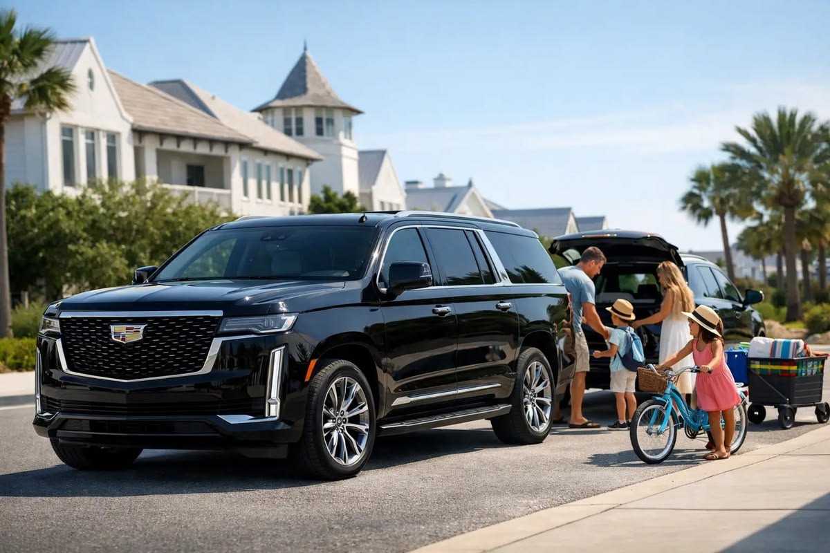 All VIP St. Lucia black Cadillac Escalade, luxury taxi and transfer service based in Rodney Bay, Saint Lucia